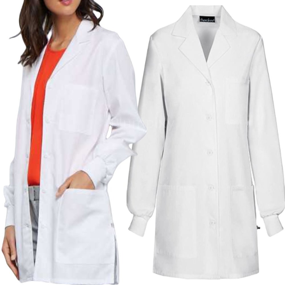 Cherokee Scrubs 32 Inch Cuffed Sleeve Lab Coat L White Brand New